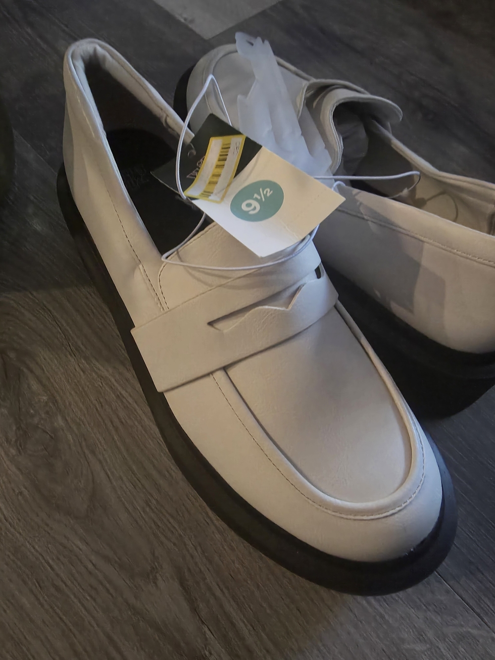 Women's Cream Slip-On Loafer with Black Sole